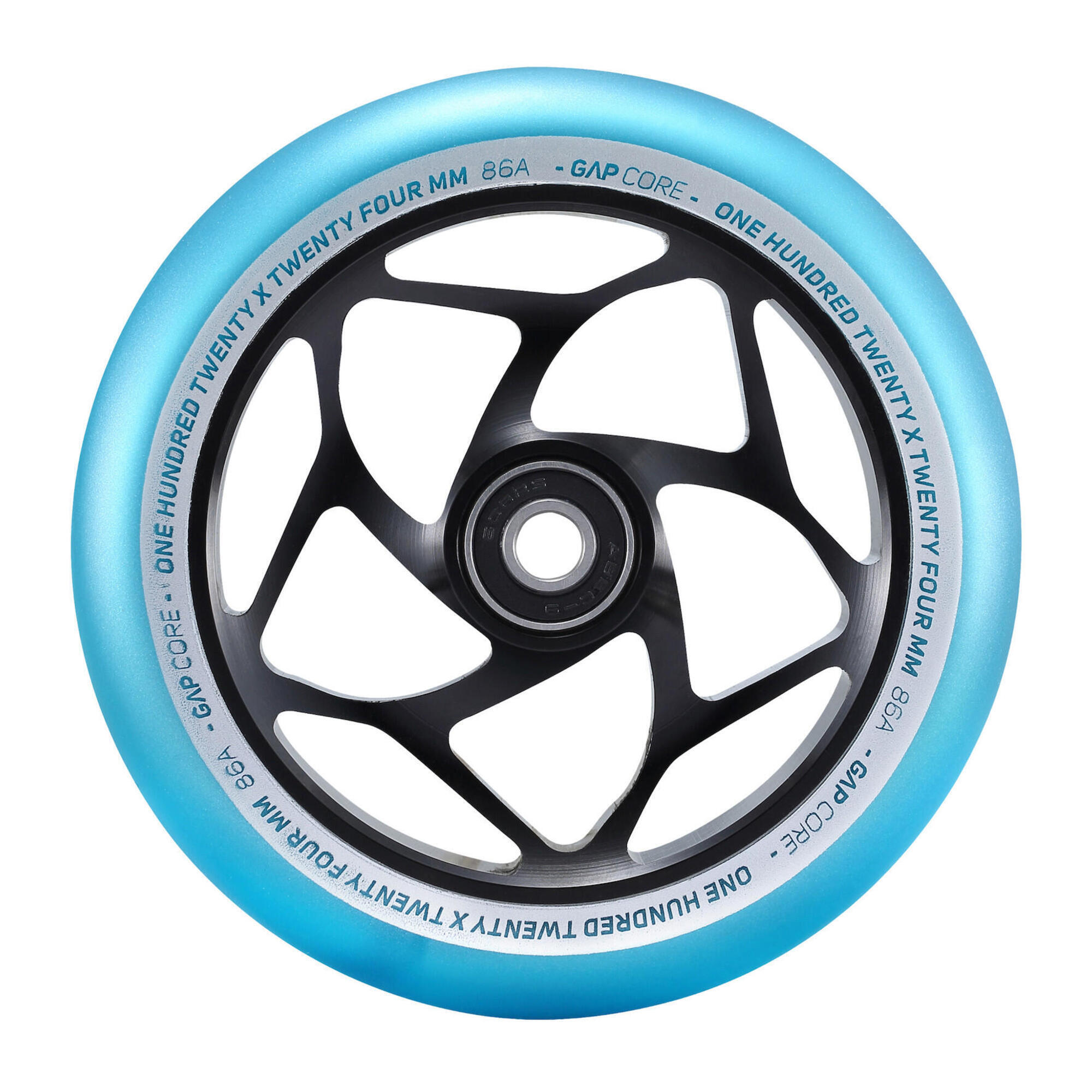Koła do hulajnogi - Gap Core - Czarno-turkusowe - 120 mm - Blunt Scooters