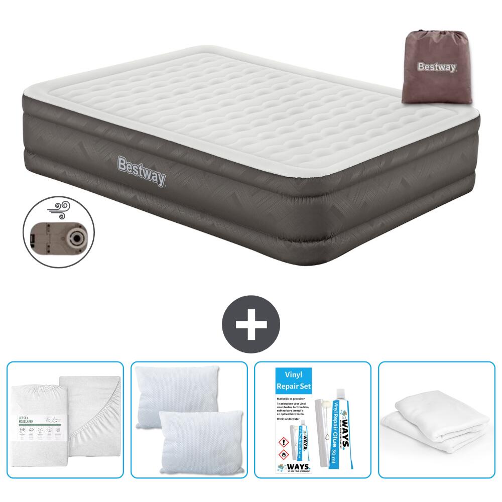 Materac dmuchany Bestway - 2P - 203x152x46 cm + Akcesoria CB15