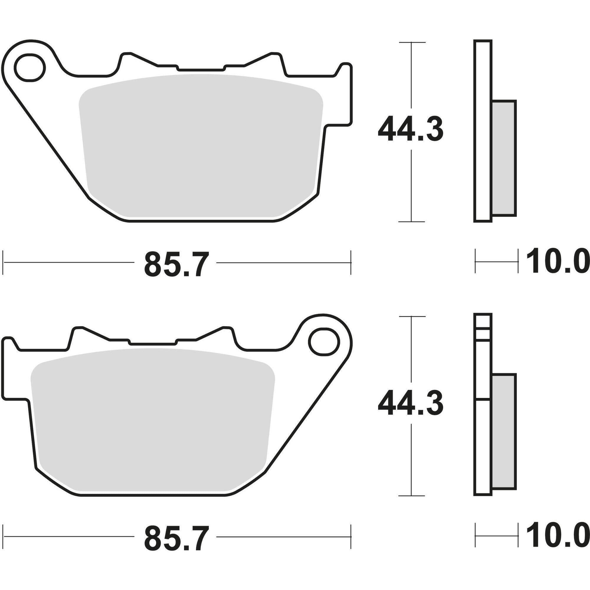 Klocki hamulcowe TRW MCB 754 SH z metalu sinterowanego