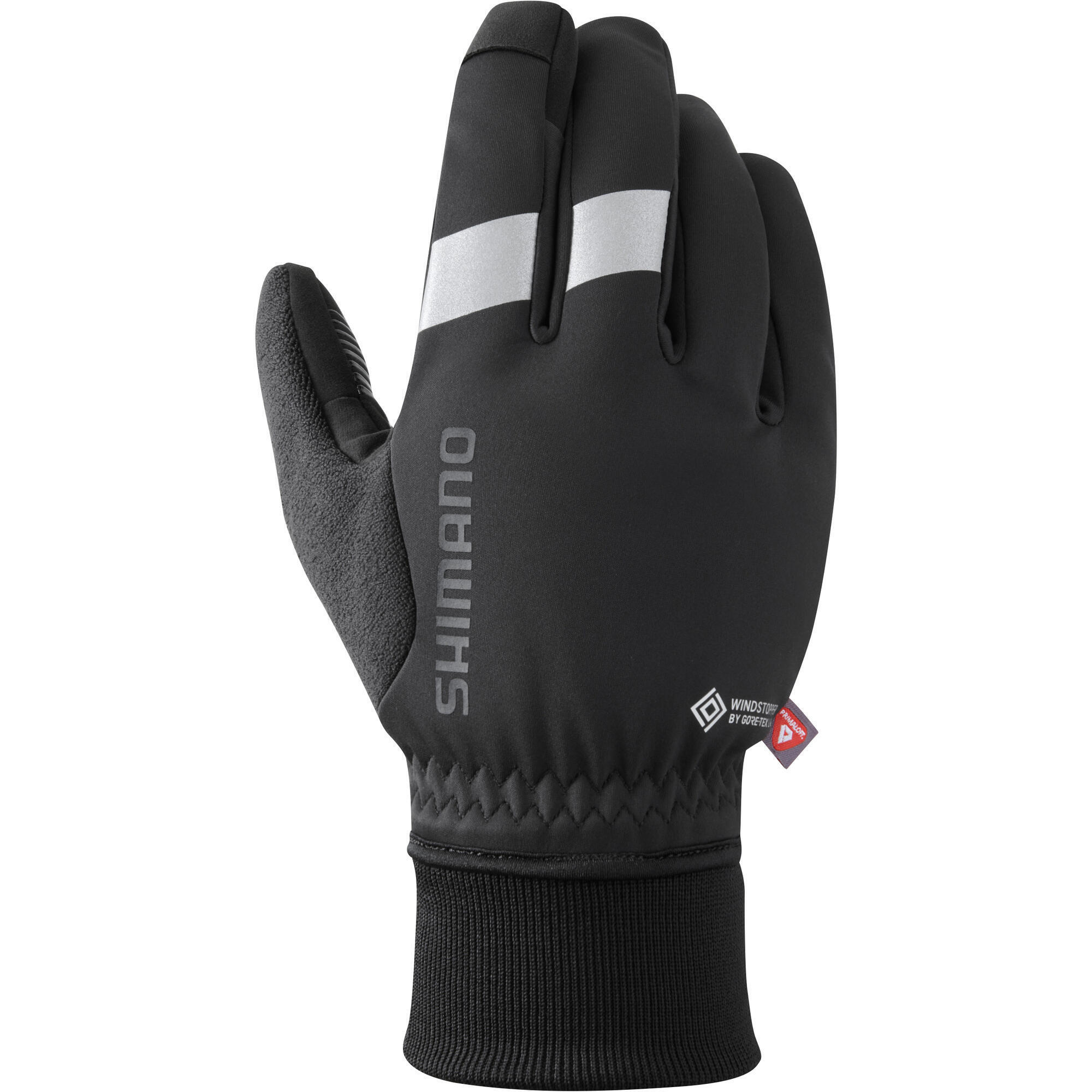 Rękawiczki kolarskie WINDSTOPPER Primaloft czarne