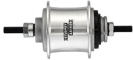STURMEY ARCHER Piasta 2-biegowa A2 automatyczna, 36 otworów, srebrna