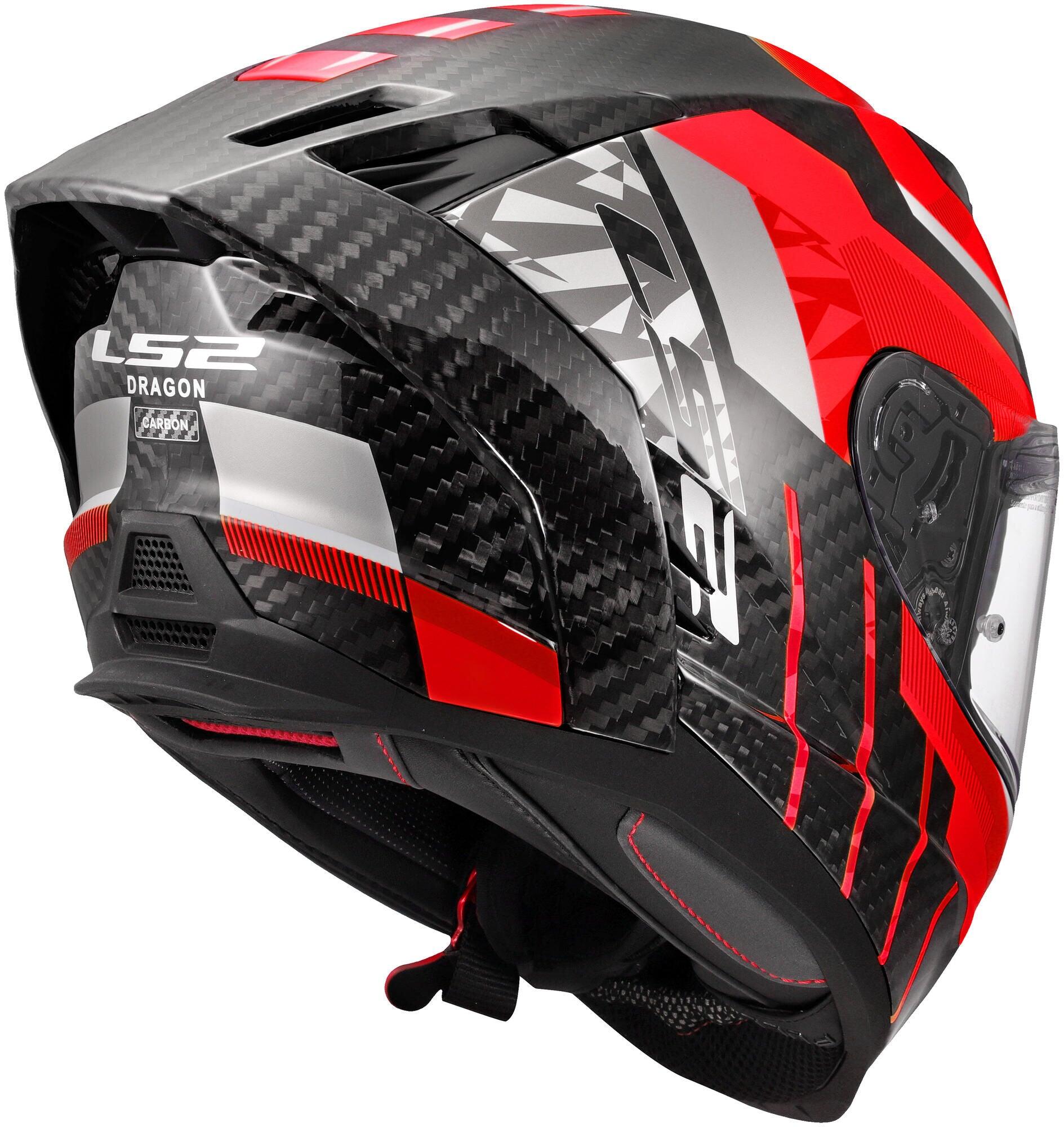 LS2 FF807 Dragon Trax kask integralny XXL czerwony/szary