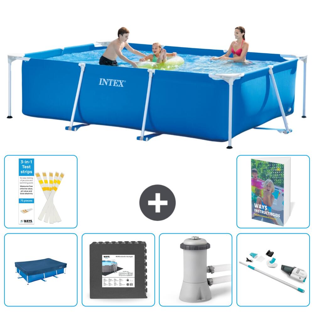 INTEX Basen ze stelażem Prostokątny - 300x200x75 cm - 7-częściowy S88