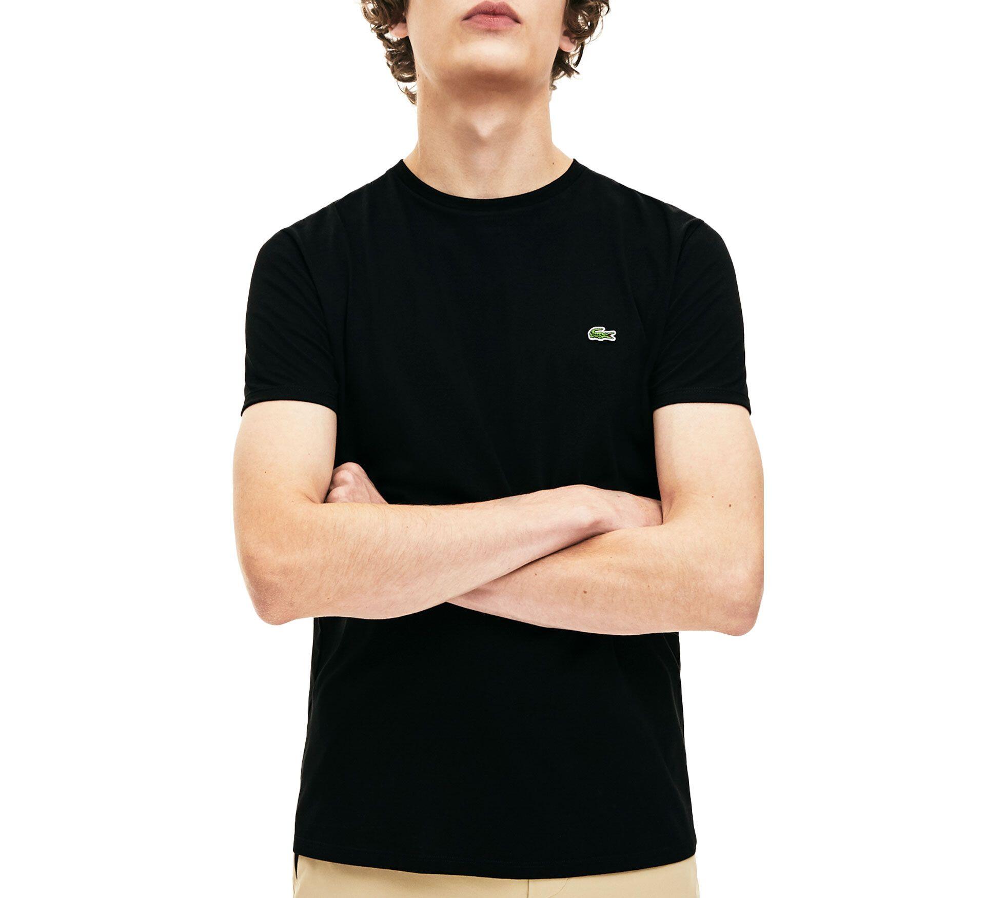 Koszulka Lacoste Czarna Regular Fit Męska