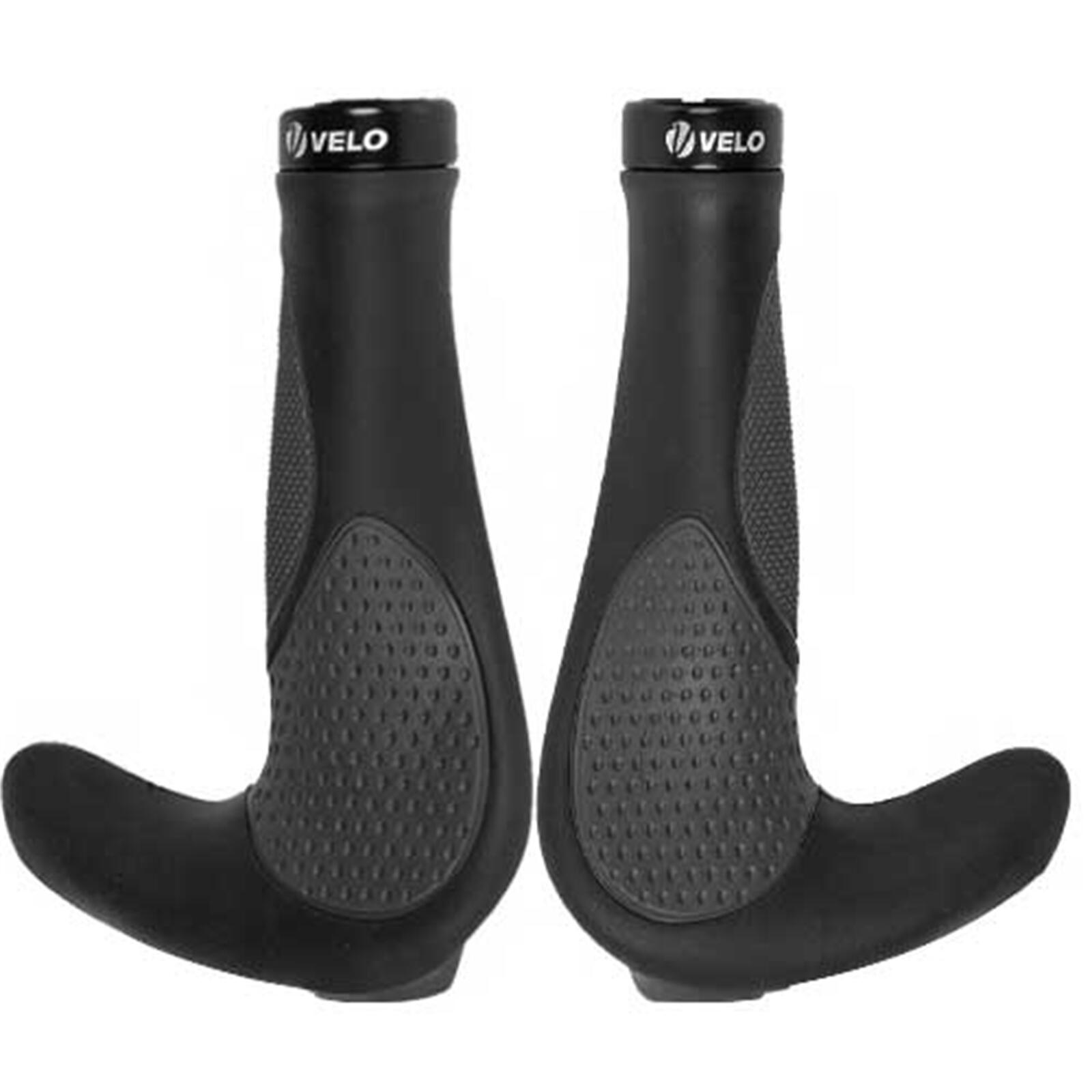 VELO M-Wave D3 Ergogel gripy lock-on z żelem i zaciskiem - czarny/szary