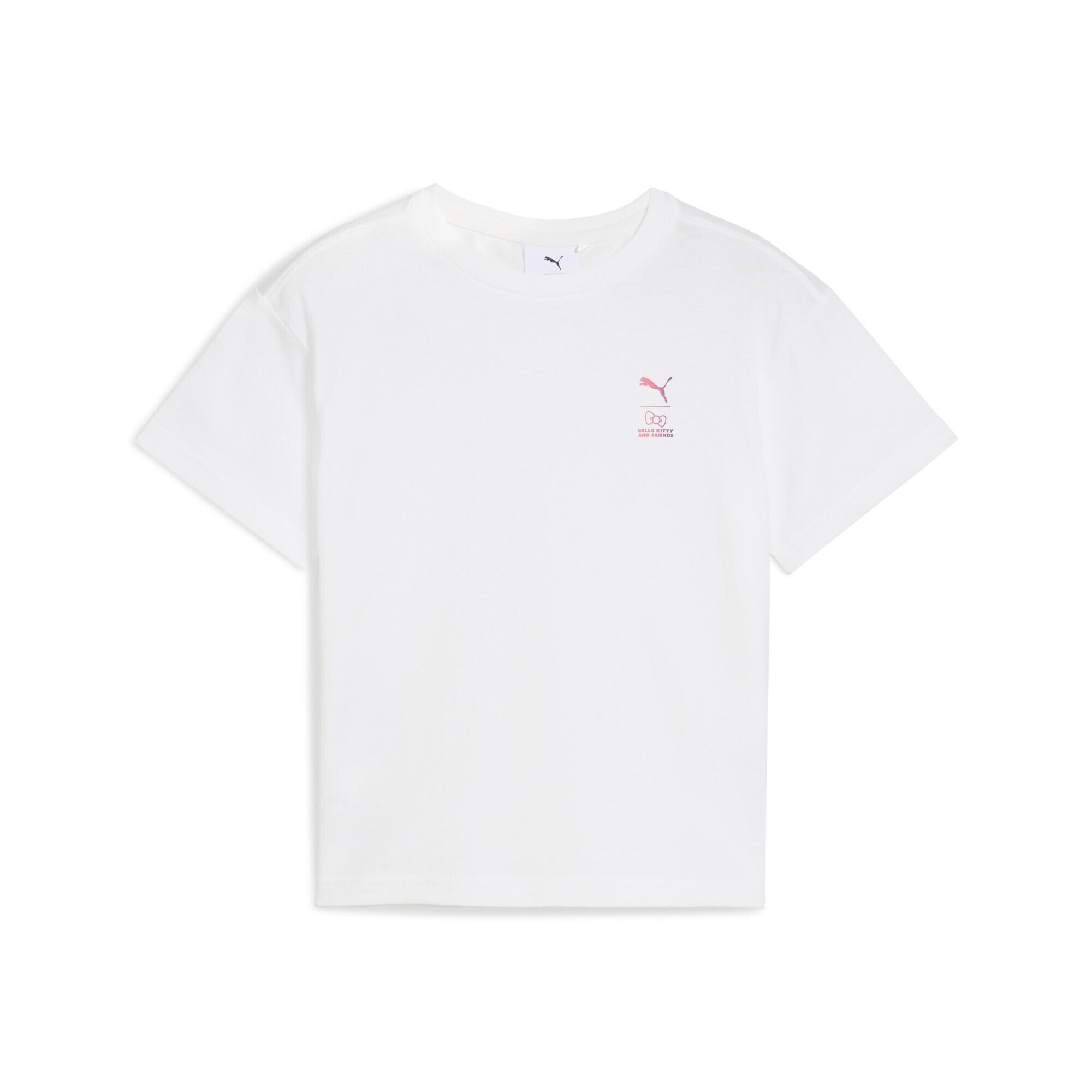 Dziecięca luźna koszulka PUMA x HELLO KITTY AND FRIENDS z grafiką PUMA White