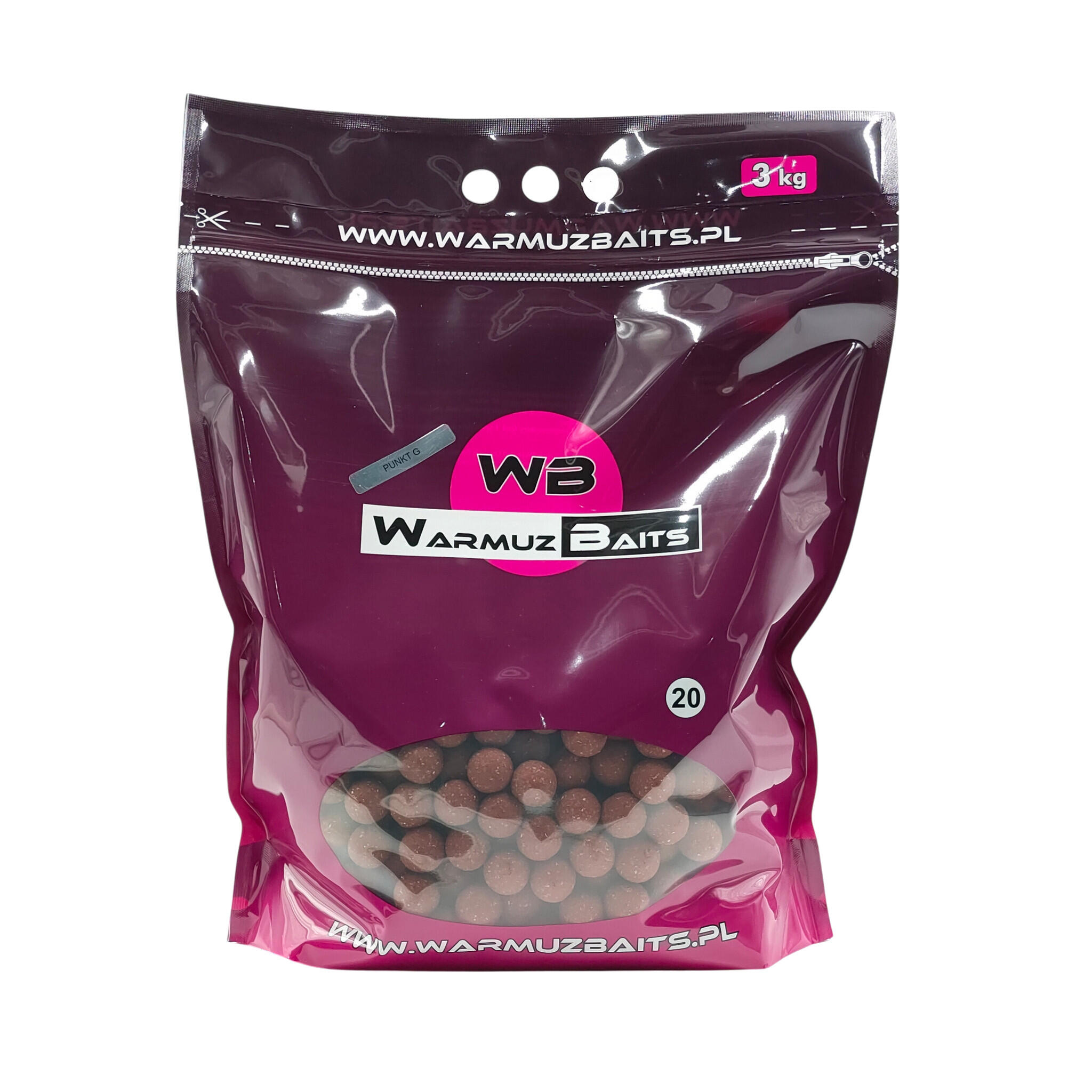 Kulki zanętowe 20mm Warmuz Baits Worek 3kg PUNKT G 3kg WOREK 20mm