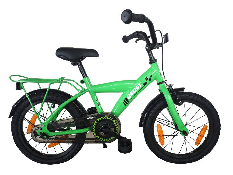 Rower dziecięcy Bikefun Boost 16 cali z piastą hamulcową - zielony