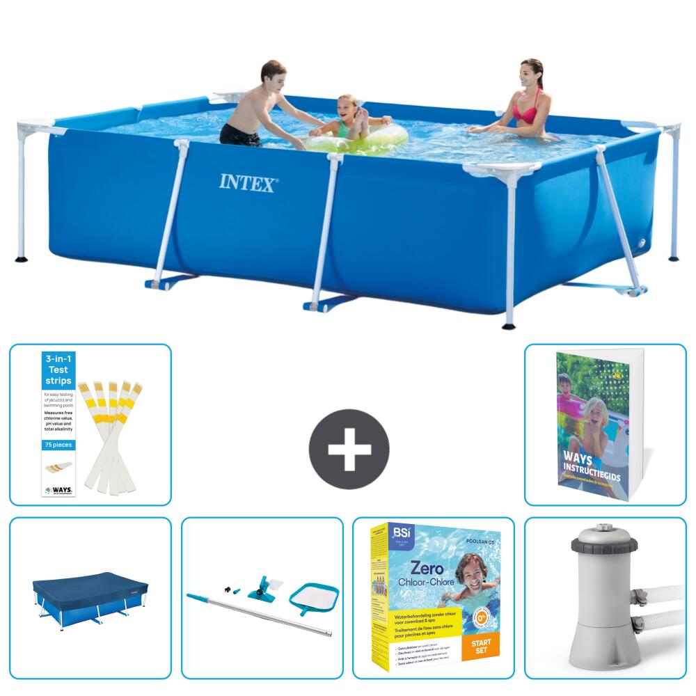 INTEX Basen ze stelażem Prostokątny - 300x200x75 cm - 7-częściowy S28