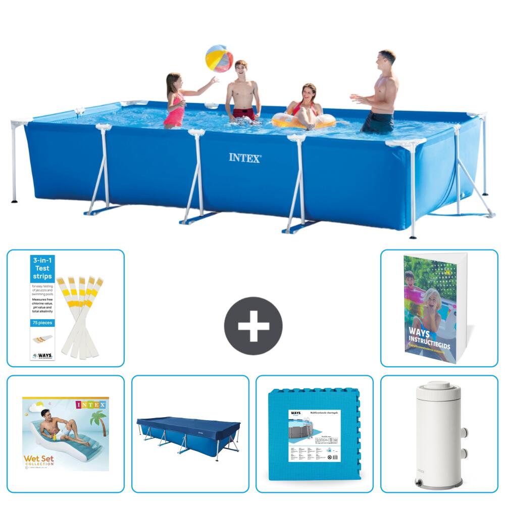 INTEX Basen ze stelażem Prostokątny - 450x220x84 cm - 7-częściowy S137