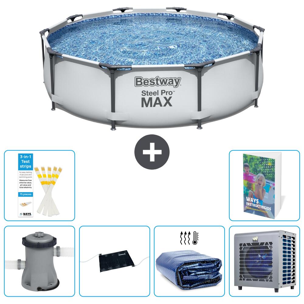 BESTWAY Basen Steel Pro MAX Okrągły - 305x76 cm - 7-częściowy S216