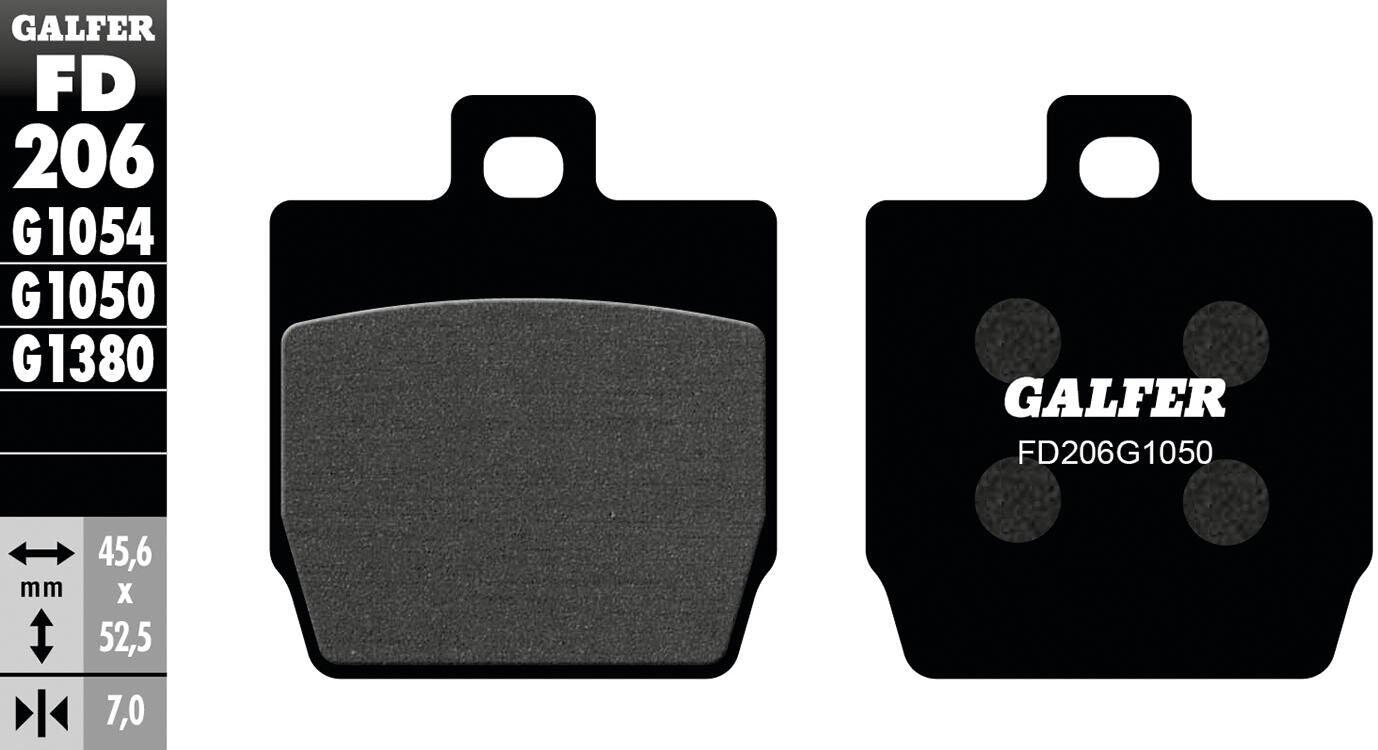 GALFER FD206 G1050 klocki hamulcowe organiczne do skutera