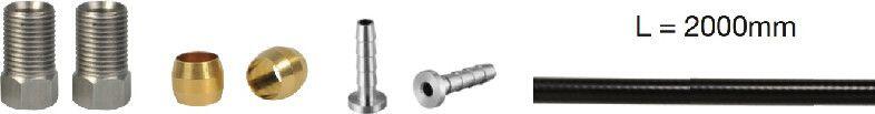 Dodatkowy wąż elastyczny czarny + części m8x0,75 Elvedes Shimano SM-BH 90