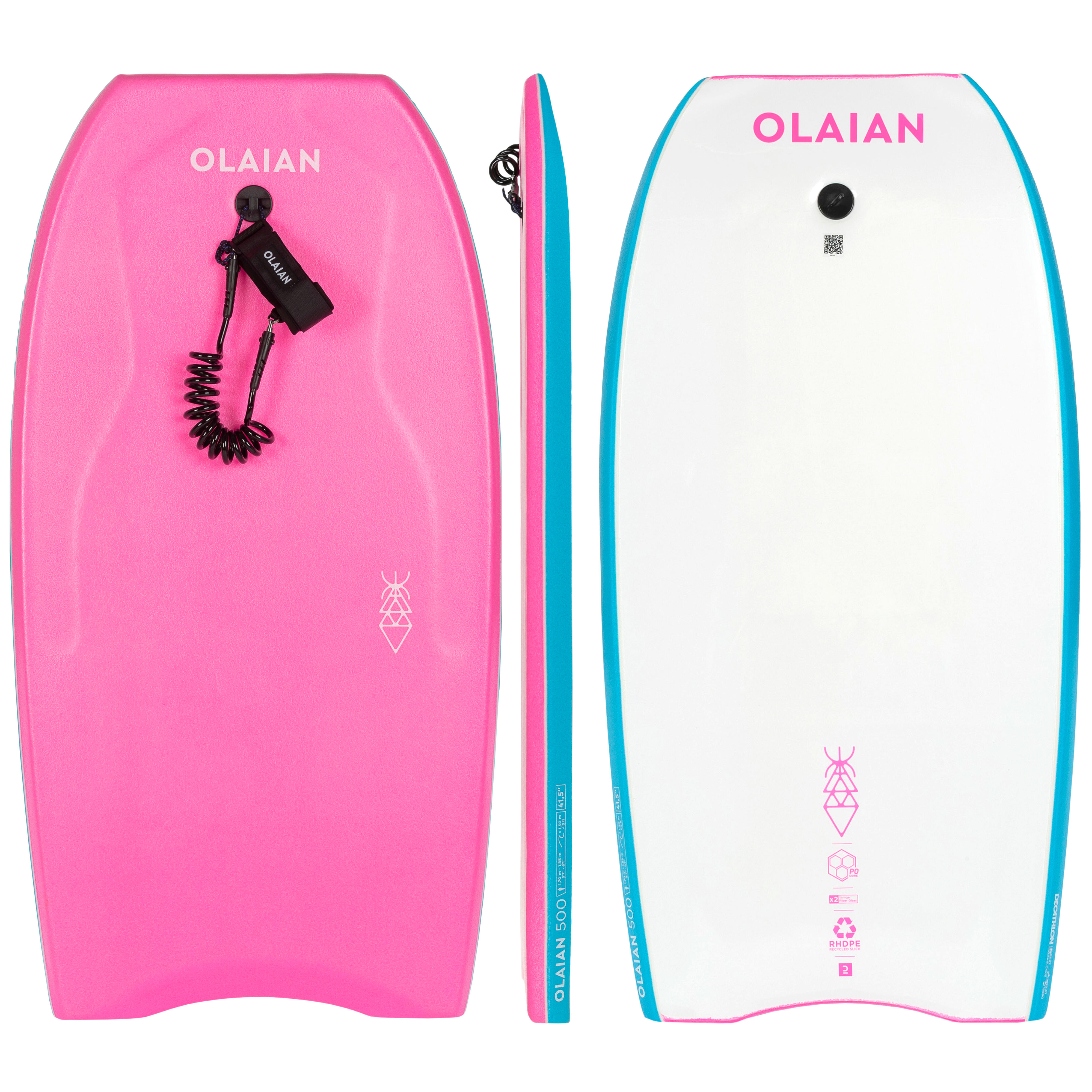 Deska bodyboard Olaian 500 z leashem
