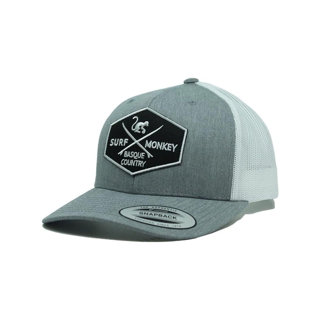 Czapka Trucker - 6 paneli / Uniwersalny rozmiar (Szary/Biały)