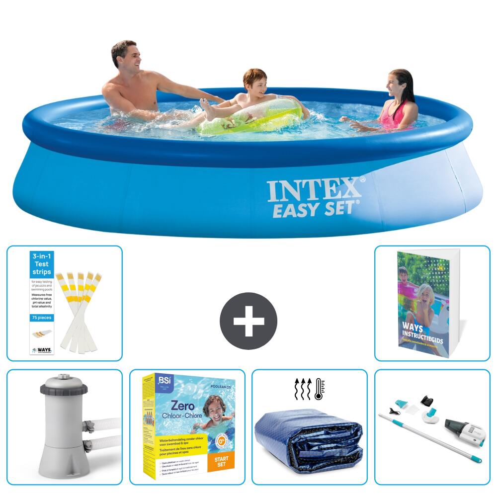 INTEX Basen Easy Set Okrągły - 366x76 cm - 7-częściowy S196