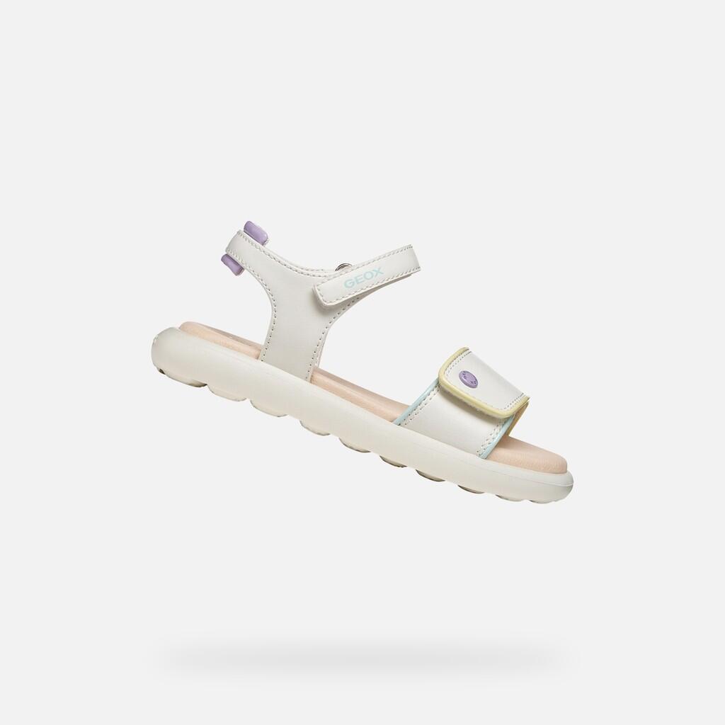 Sandały GEOX J SANDAL PUFFYPOP Biały