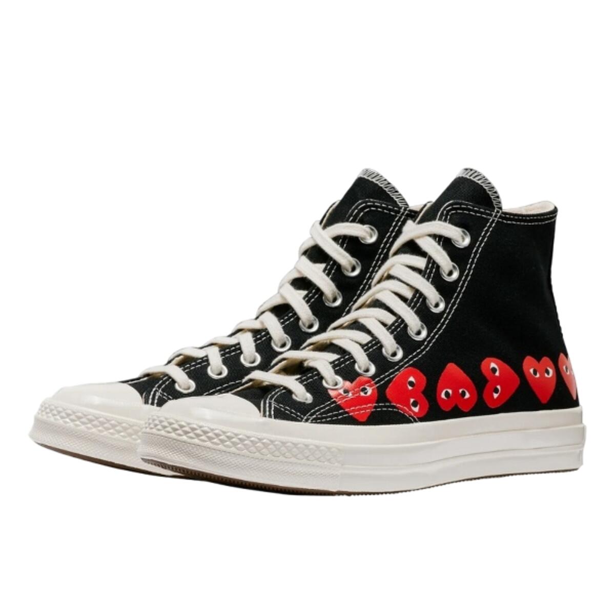 Converse Comme des Garçons Play Multi Red Heart Chuck Taylor All Star '70 High