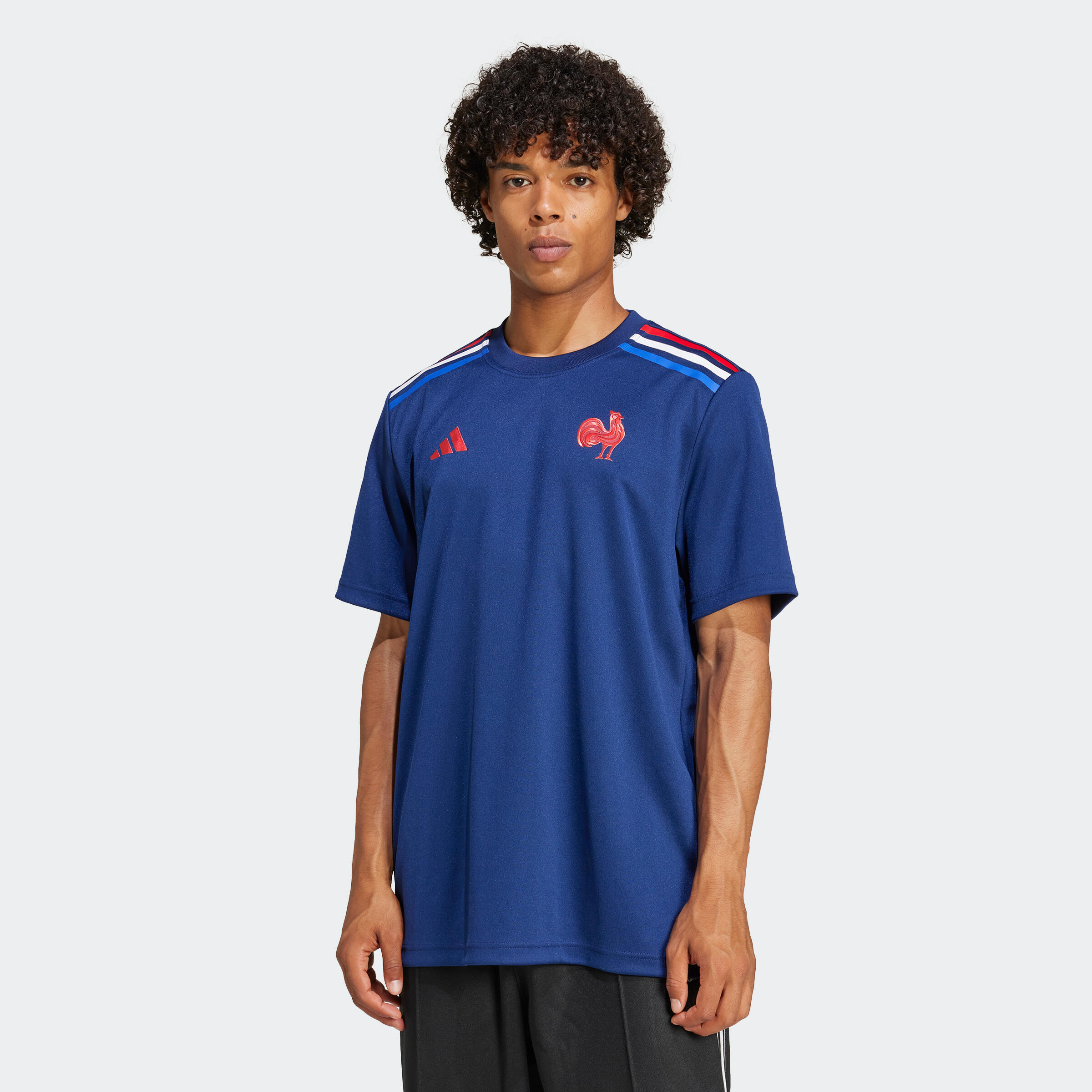 Koszulka do rugby na rozgrzewkę ADIDAS Francuska Reprezentacja Rugby 24/25