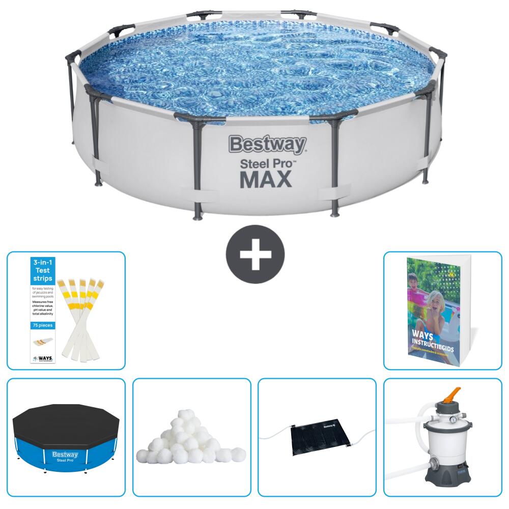BESTWAY Basen Steel Pro MAX Okrągły - 305x76 cm - 7-częściowy S12
