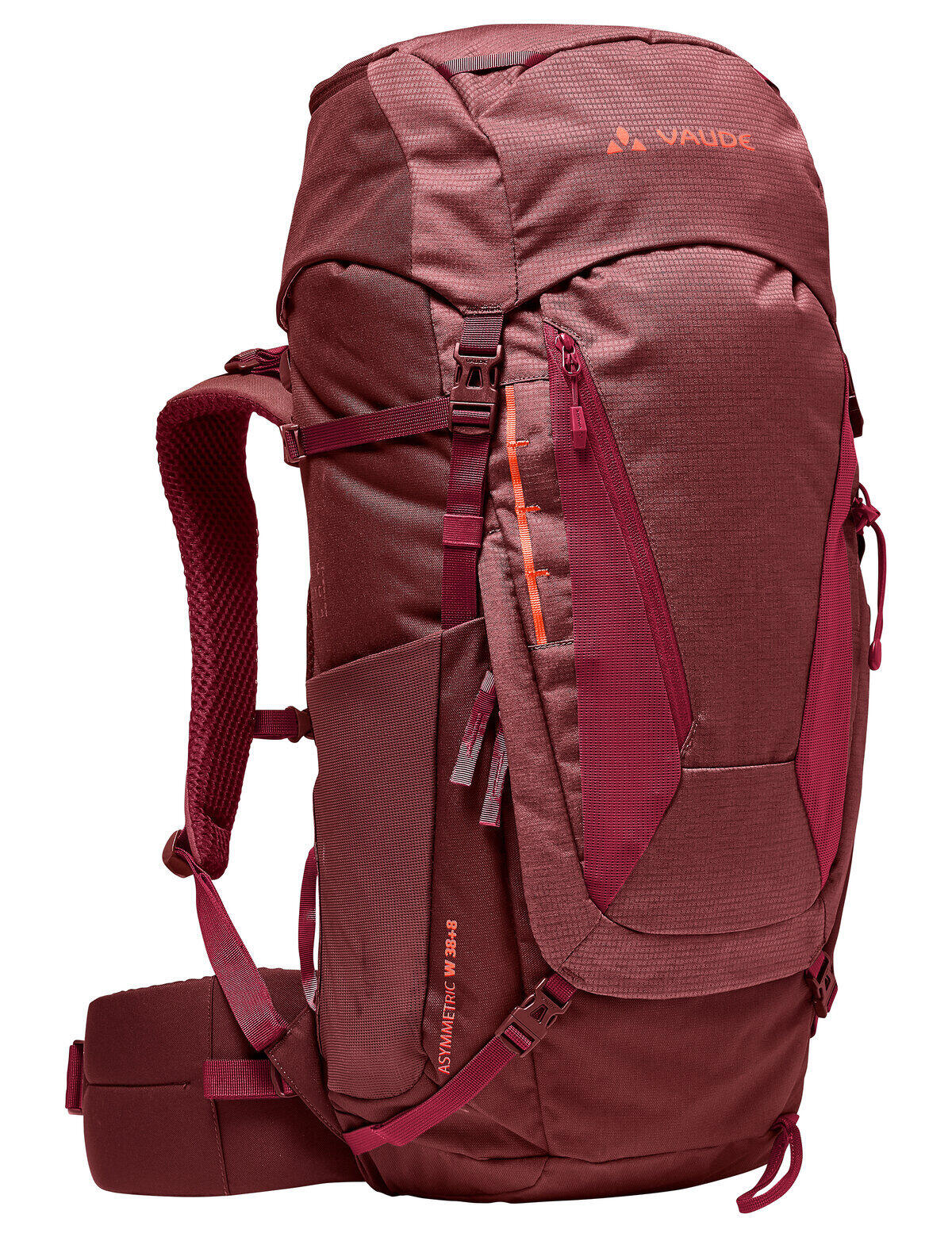 Plecak trekkingowy damski Vaude Asymmetric 38+8 - dark cherry