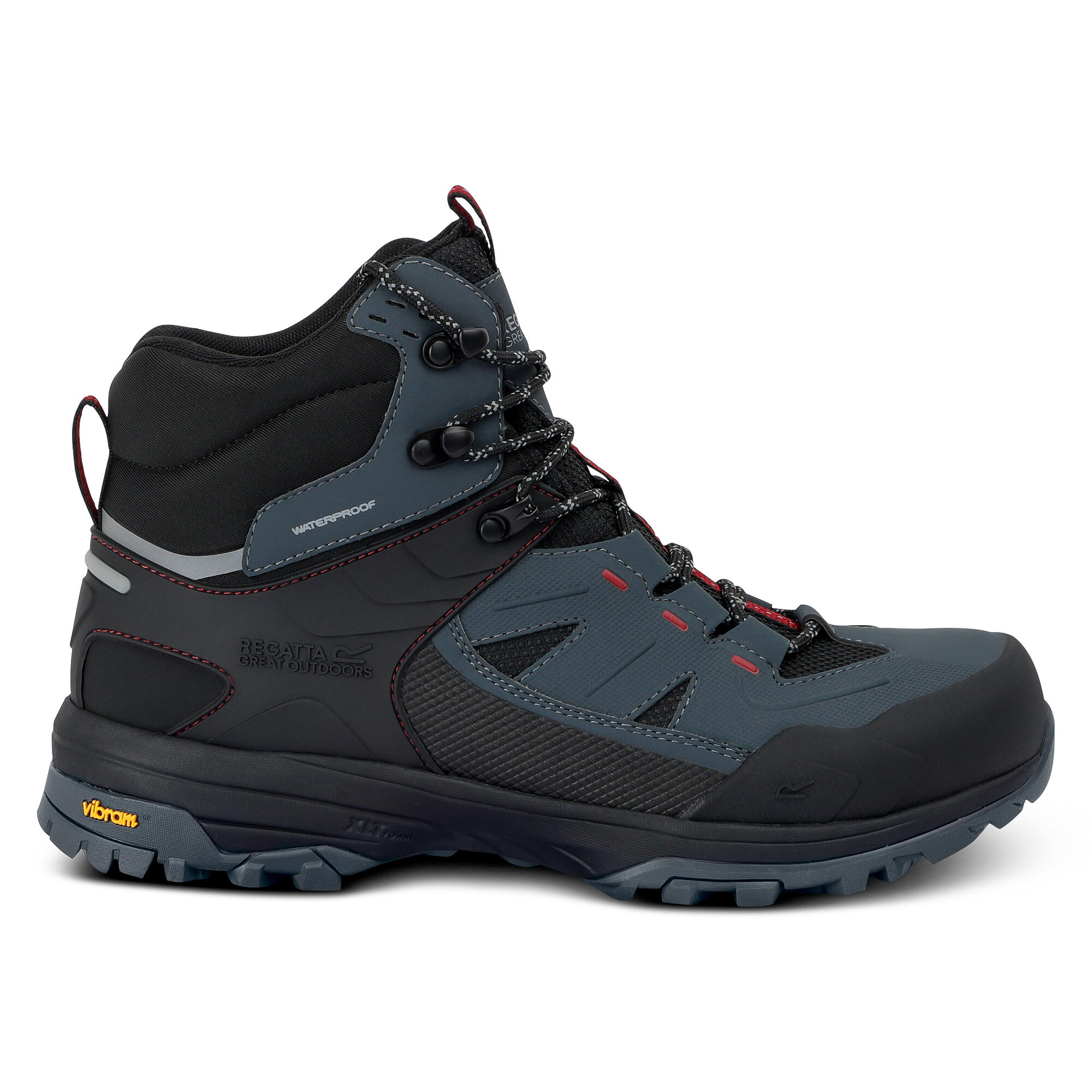 Buty męskie trekkingowe wysokie z membraną Regen Vibram