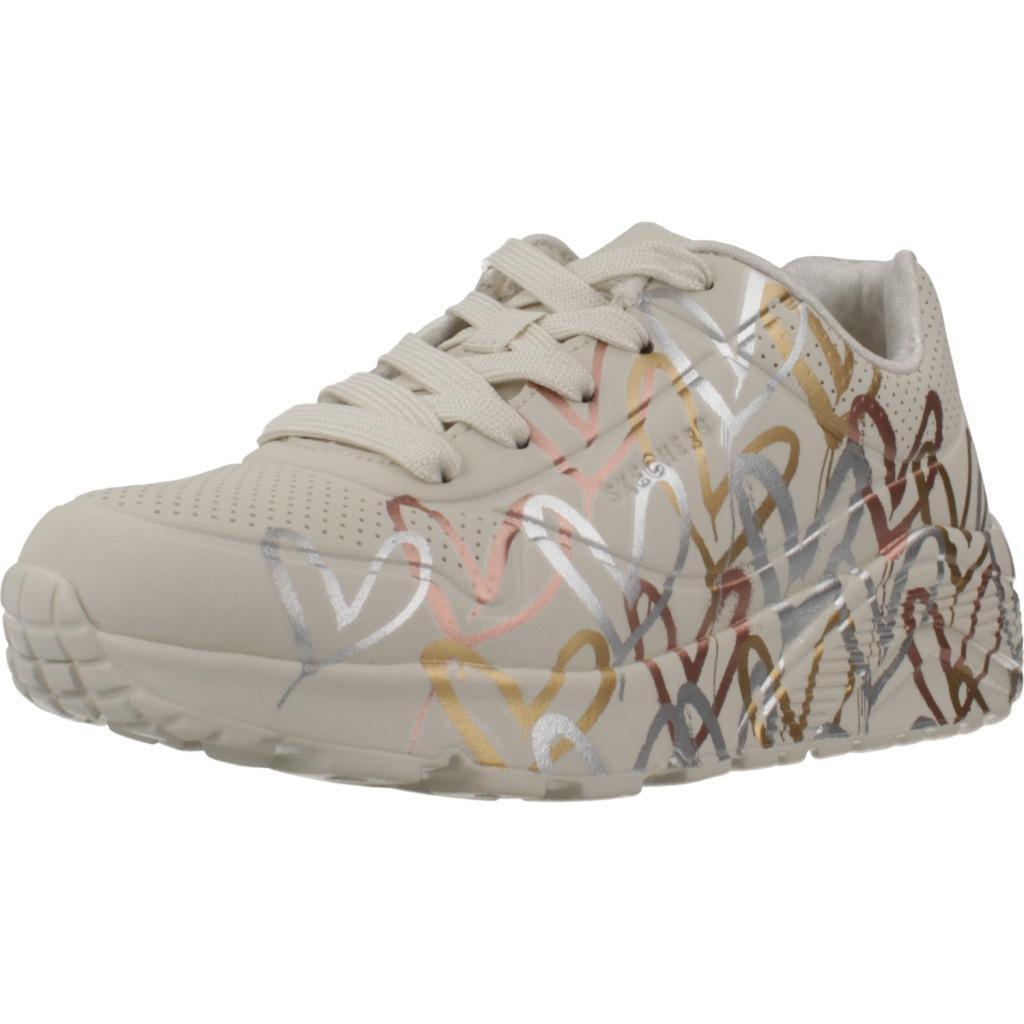 Buty SKECHERS UNO LITE - METALLIC Beżowy