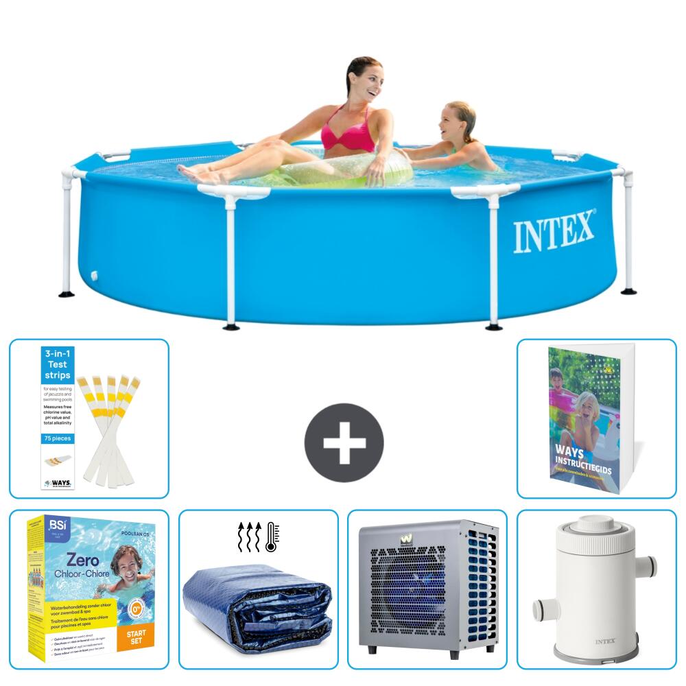 INTEX Basen ze stelażem Okrągły - 244x51 cm - 7-częściowy S157
