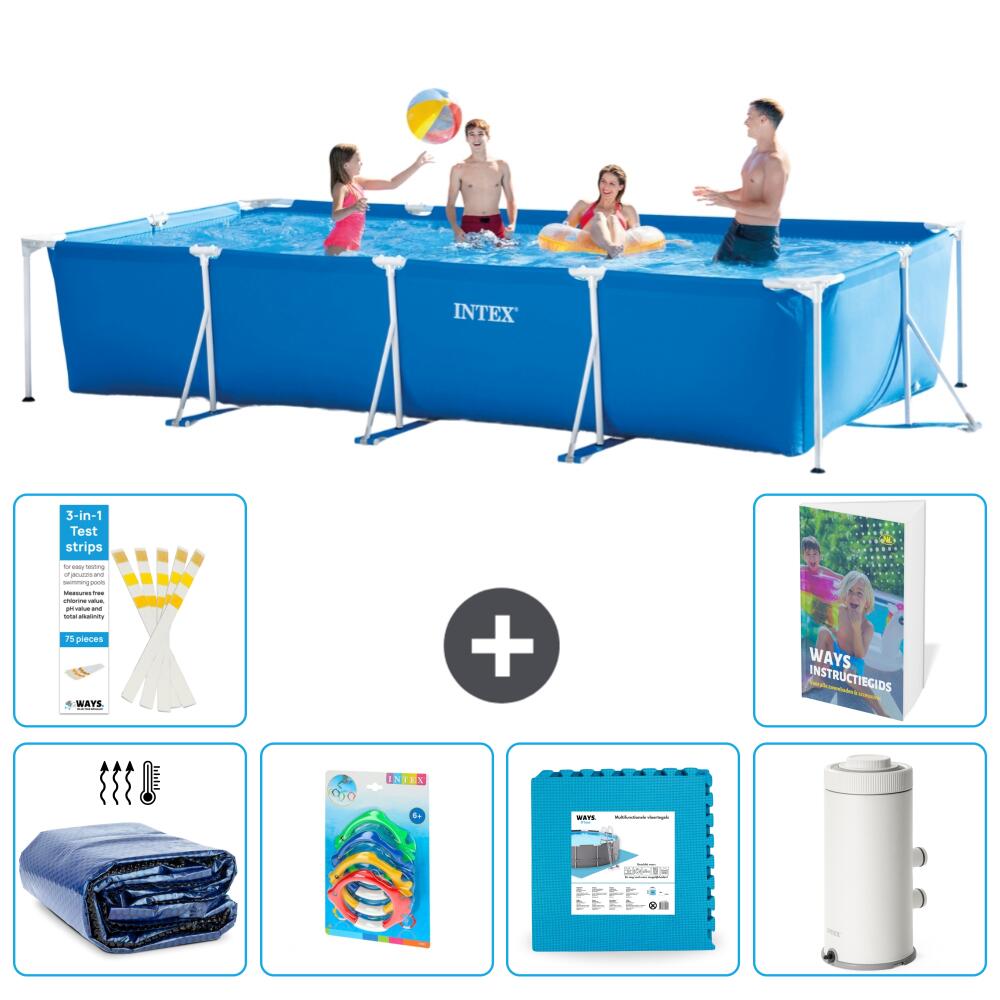 INTEX Basen ze stelażem Prostokątny - 450x220x84 cm - 7-częściowy S55