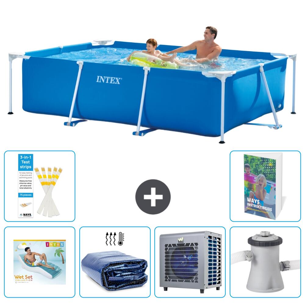 INTEX Basen ze stelażem Prostokątny - 260x160x65 cm - 7-częściowy S112
