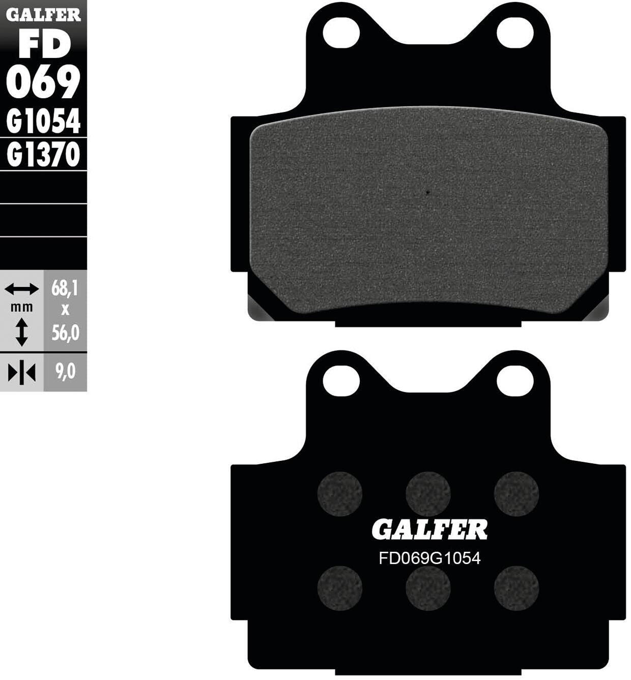 Klocki hamulcowe GALFER FD069 G1054 organiczne