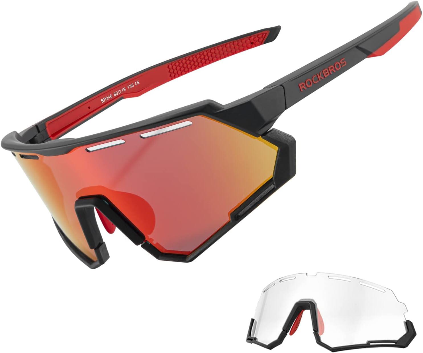 Okulary kolarskie z wymiennymi soczewkami polaryzacyjnymi i fotochromatycznymi