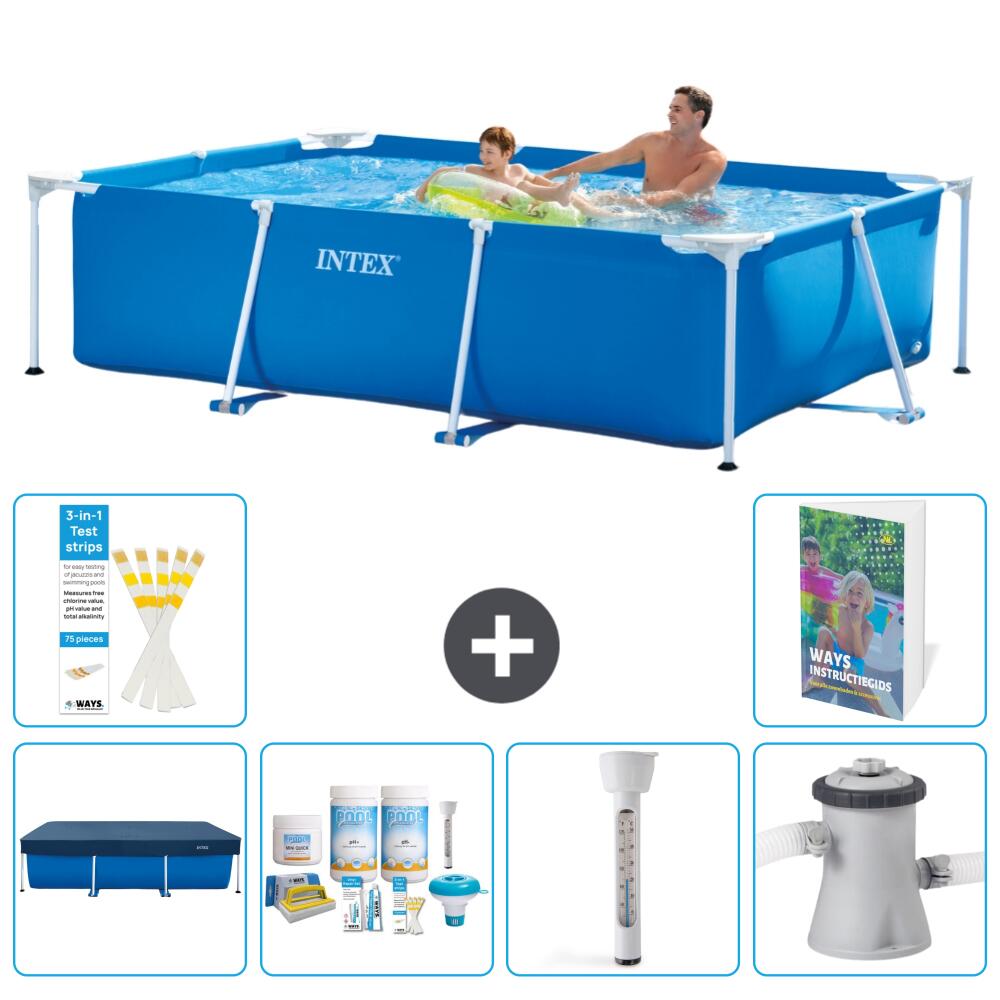 INTEX Basen ze stelażem Prostokątny - 260x160x65 cm - 7-częściowy S52