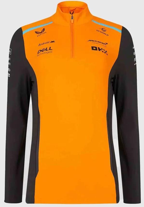 Bluza męska McLaren Castore 1/4 Zip szaro-pomarańczowa
