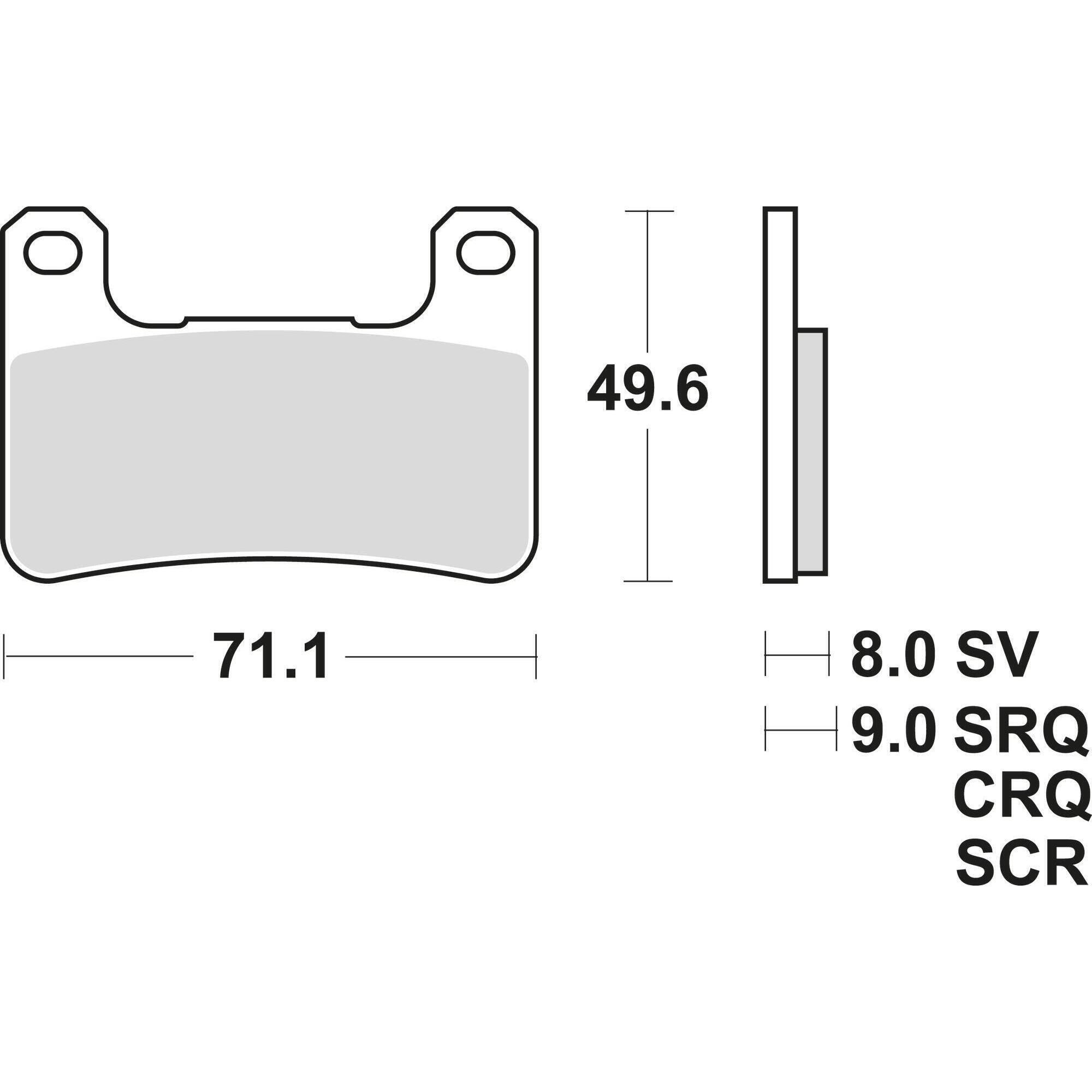 Klocki hamulcowe Trw MCB 752 SV z metalu spiekanego