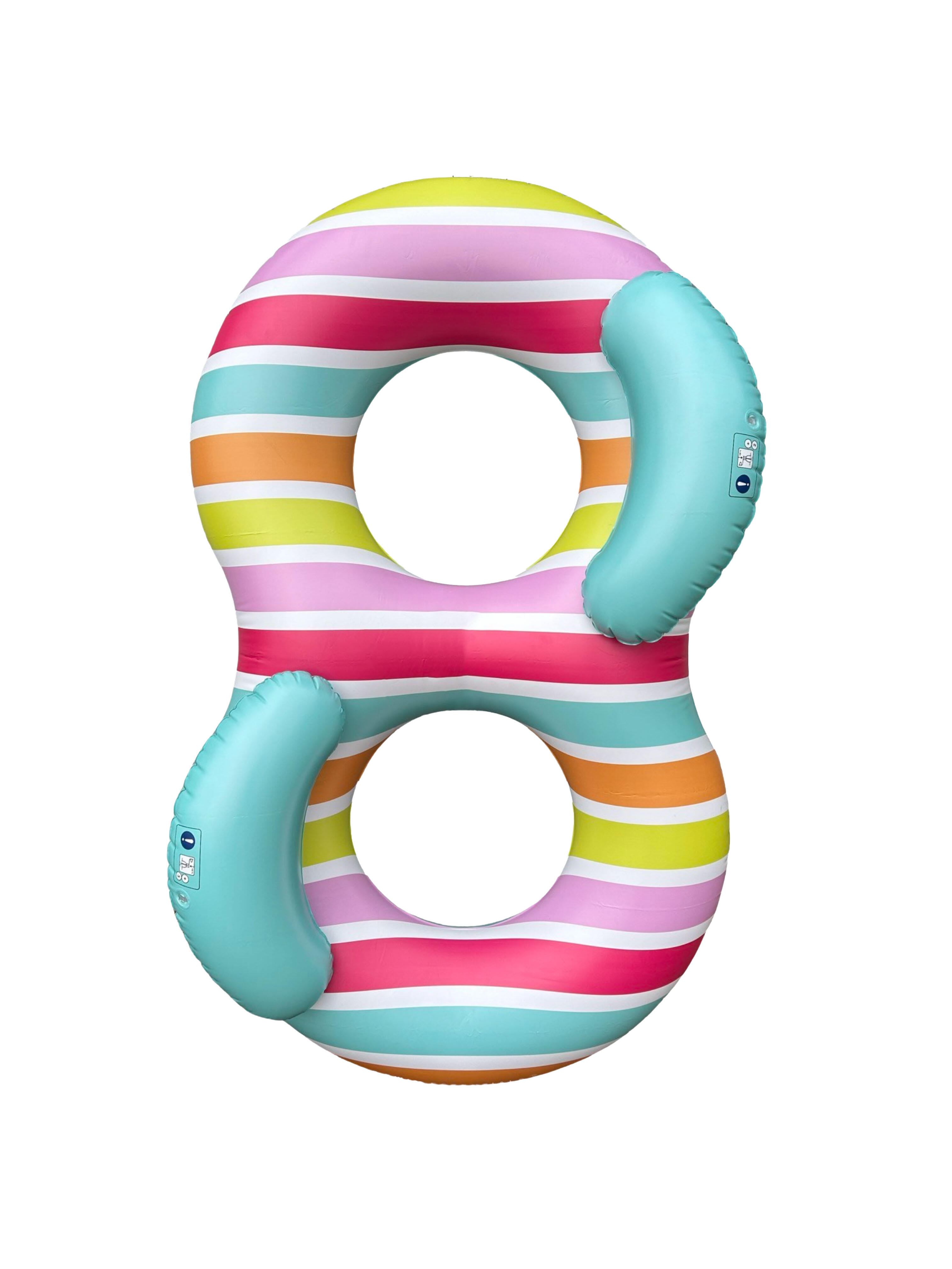 Swim Essentials Swim Ring Double - Multicolor - Color Rush - Ø 190 Cm