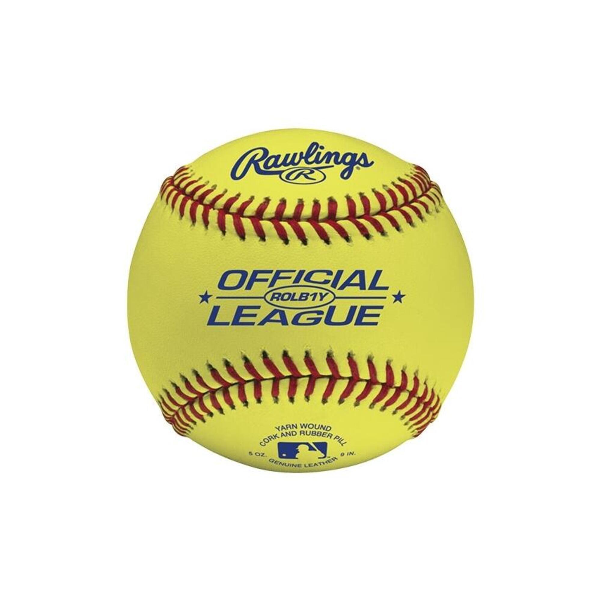 Skórzana piłka baseballowa – Piłka baseballowa do gry meczowej – (żółta)