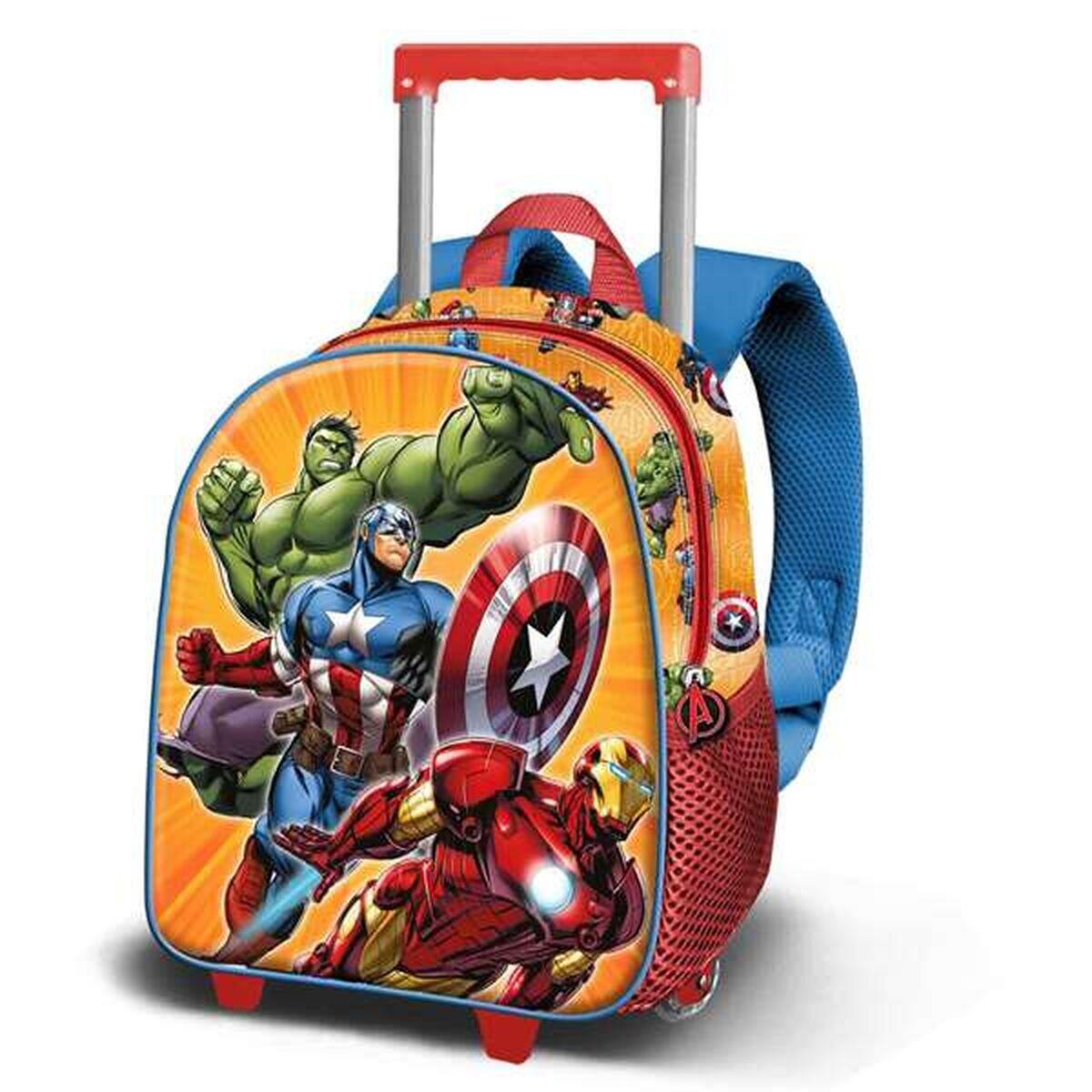 Plecak szkolny 3D z kółkami MARVEL Wielokolorowy