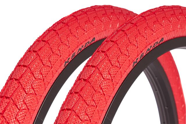 Zestaw opon BMX KENDA 20 cali x 1,95 cala czerwony