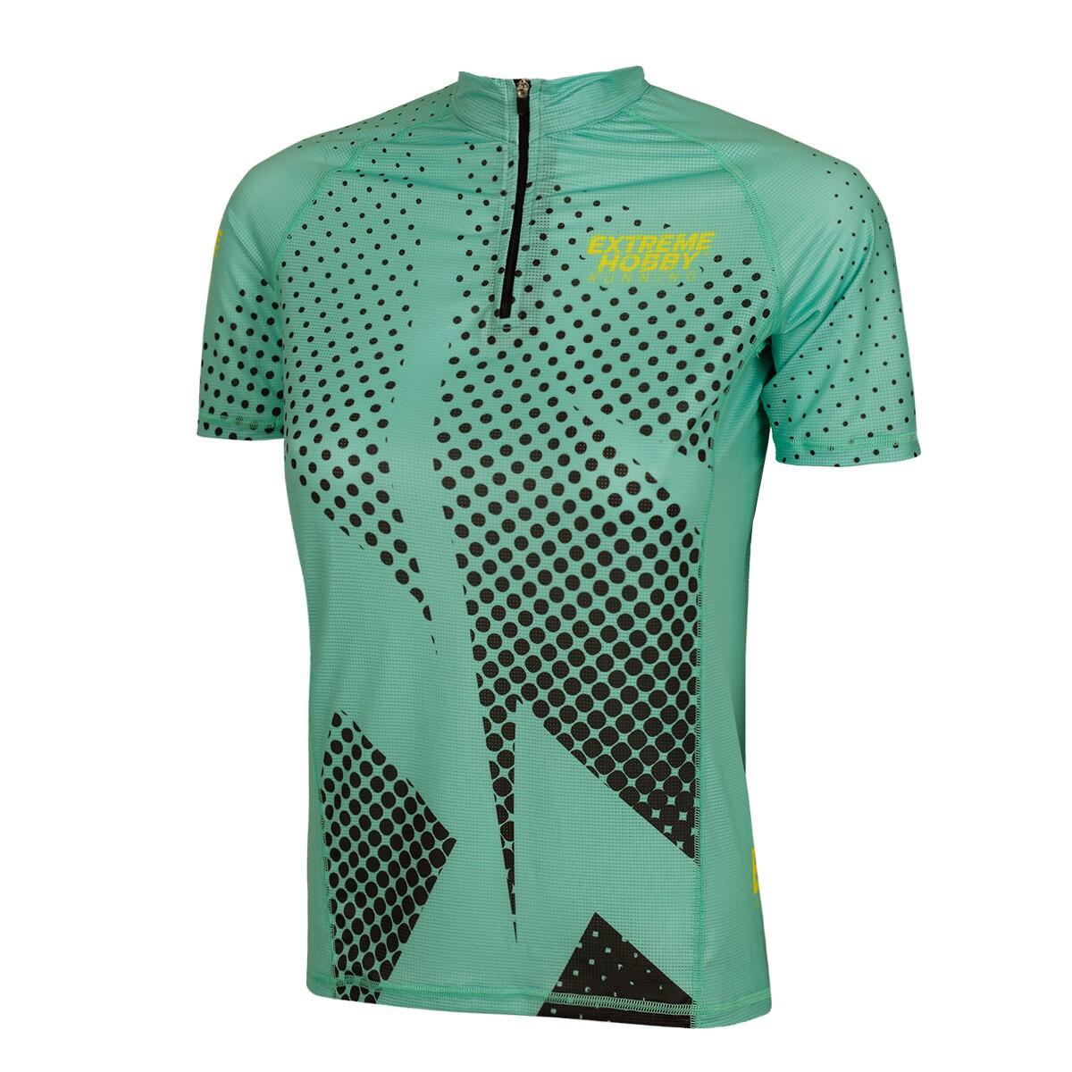 Koszulka biegowa damska z zamkiem i krótkim rękawem EXTREME HOBBY HALFTONE