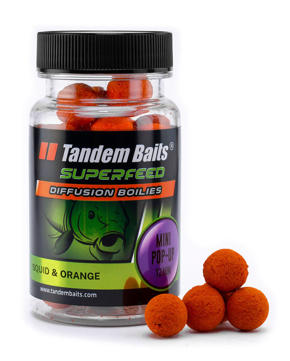 Mini kulki pływające Diffusion Pop-Up SuperFeed 12mm/30g Squid & Orange