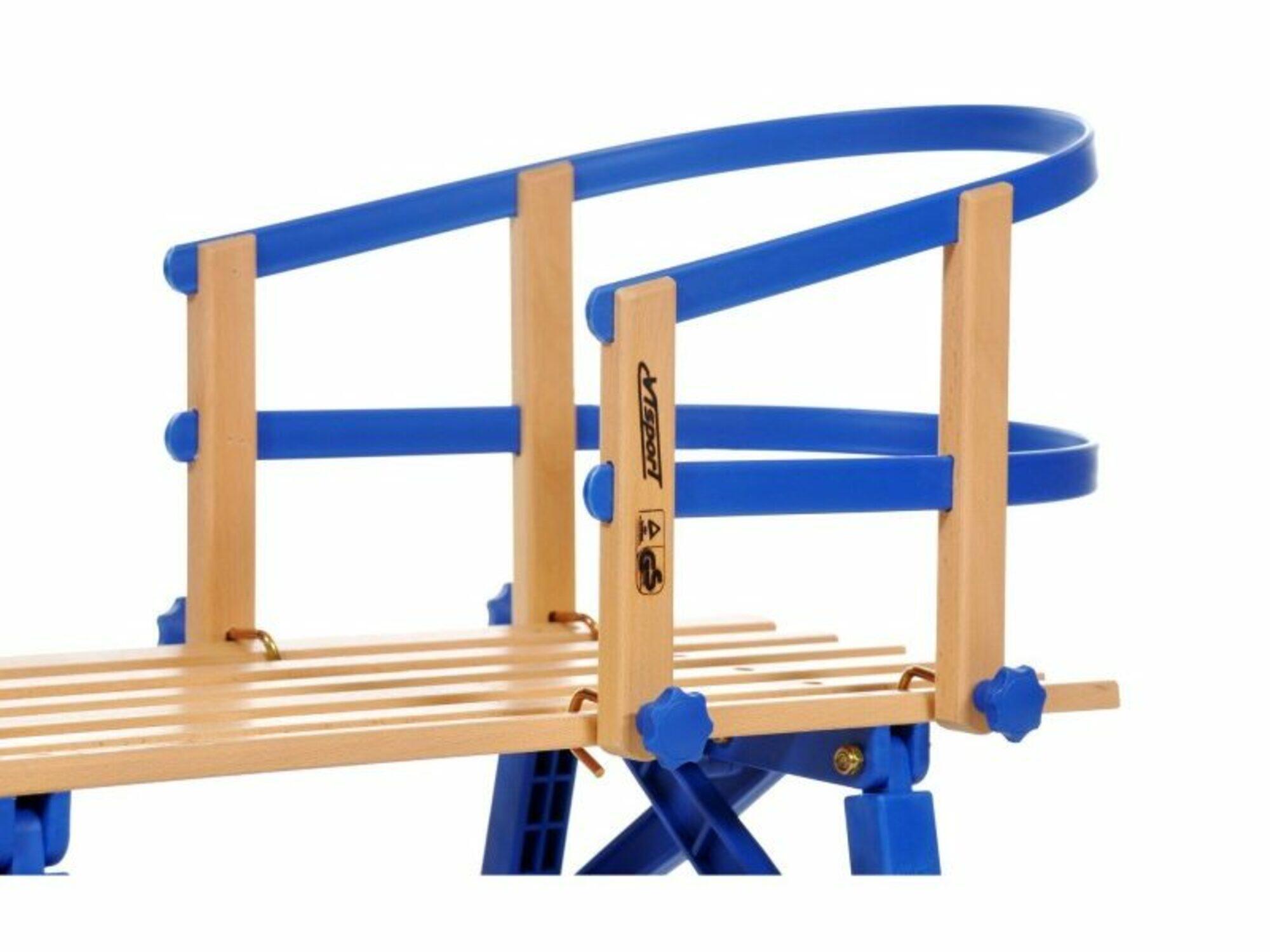 Zestaw 5 składanych drewnianych sanek z siedziskiem - 110 cm