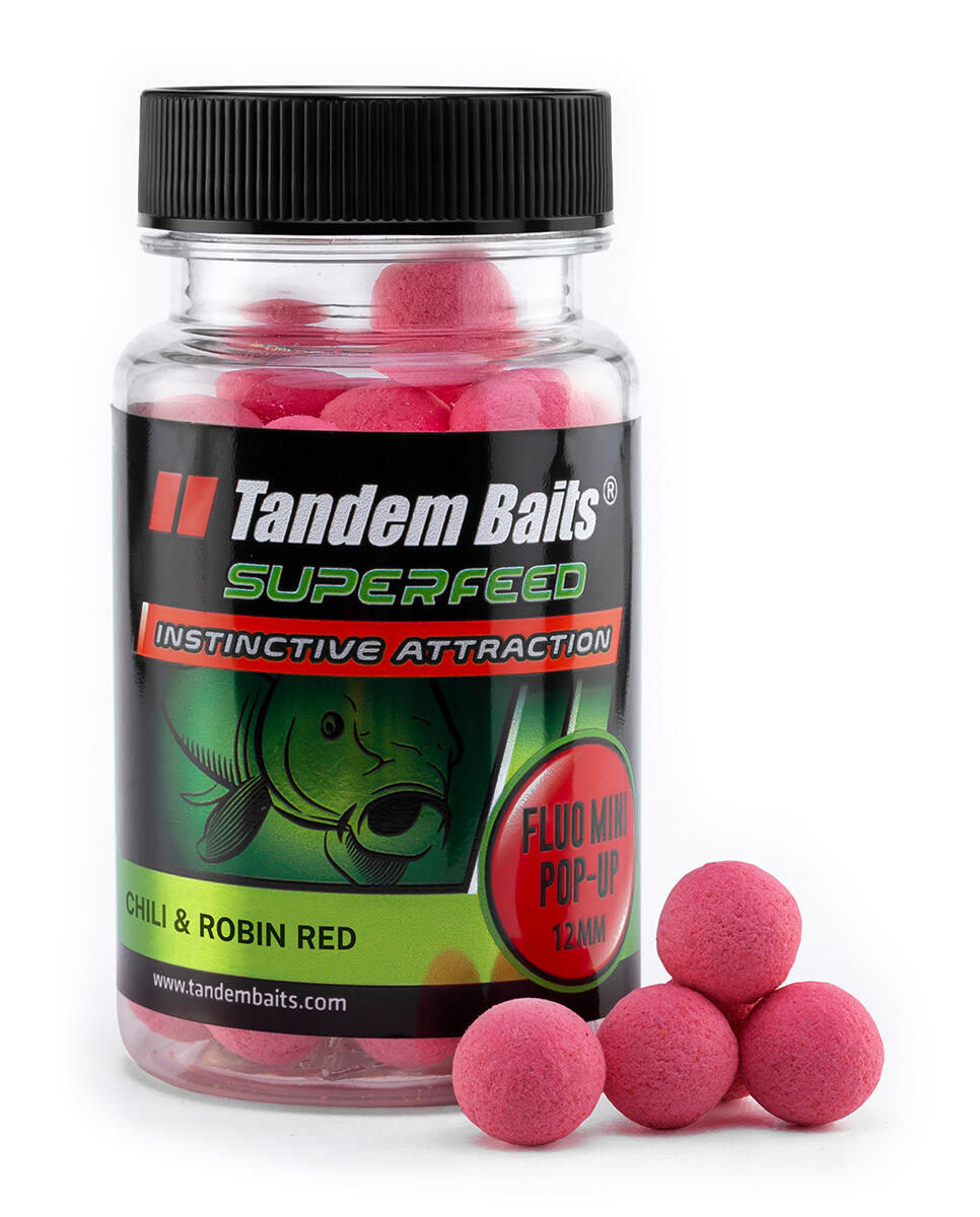 Mini kulki pływające SuperFeed Fluo Pop-Up 12mm/30g Chili & Robin Red
