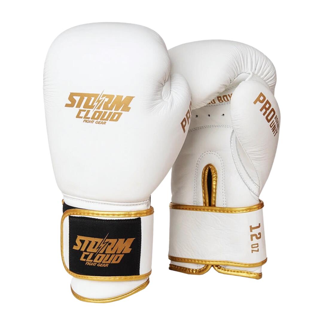 Rękawice Bokserskie Boxing StormCloud Pro Białe/Złote 12oz