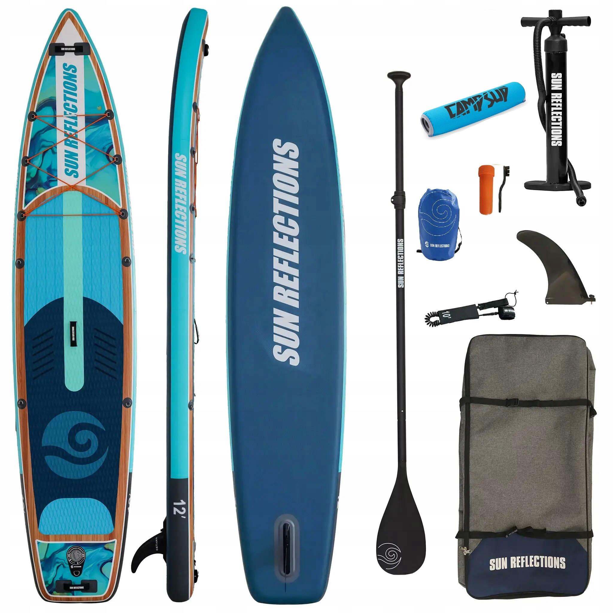 Deska Sup Pompowana Sun Reflections XL 12'0 + Bojka na wiosło