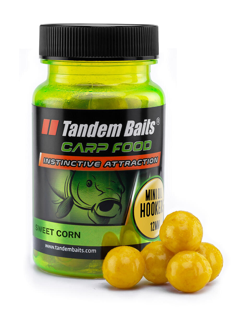 Mini kulki haczykowe Carp Food Oil Hookers 12mm/50g Słodka Kukurydza