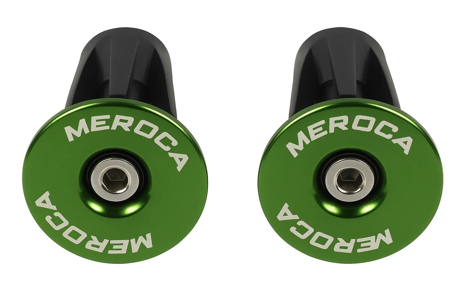 Zaślepki kierownicy rowerowej AL6061 22–24 mm śruba M4 zielone 19 g/para