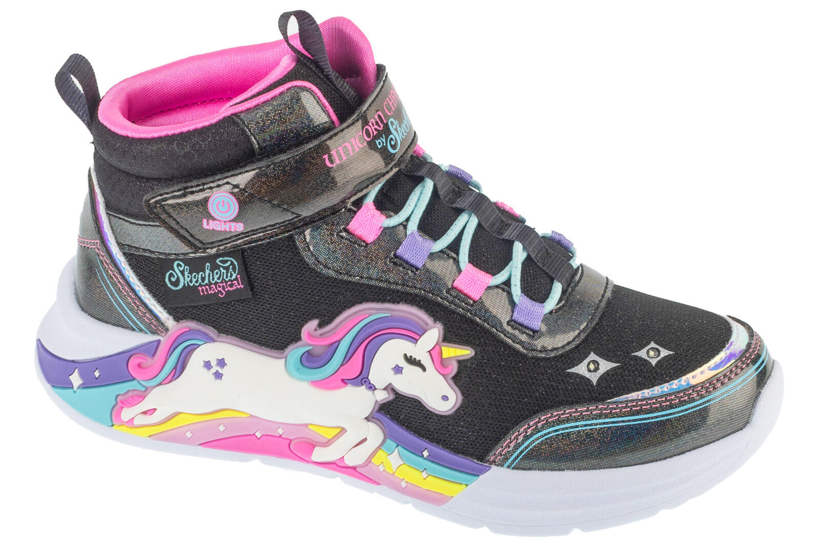 Buty sportowe Sneakersy dziewczęce, S-Lights: Unicorn Chaser - Jumping Magic