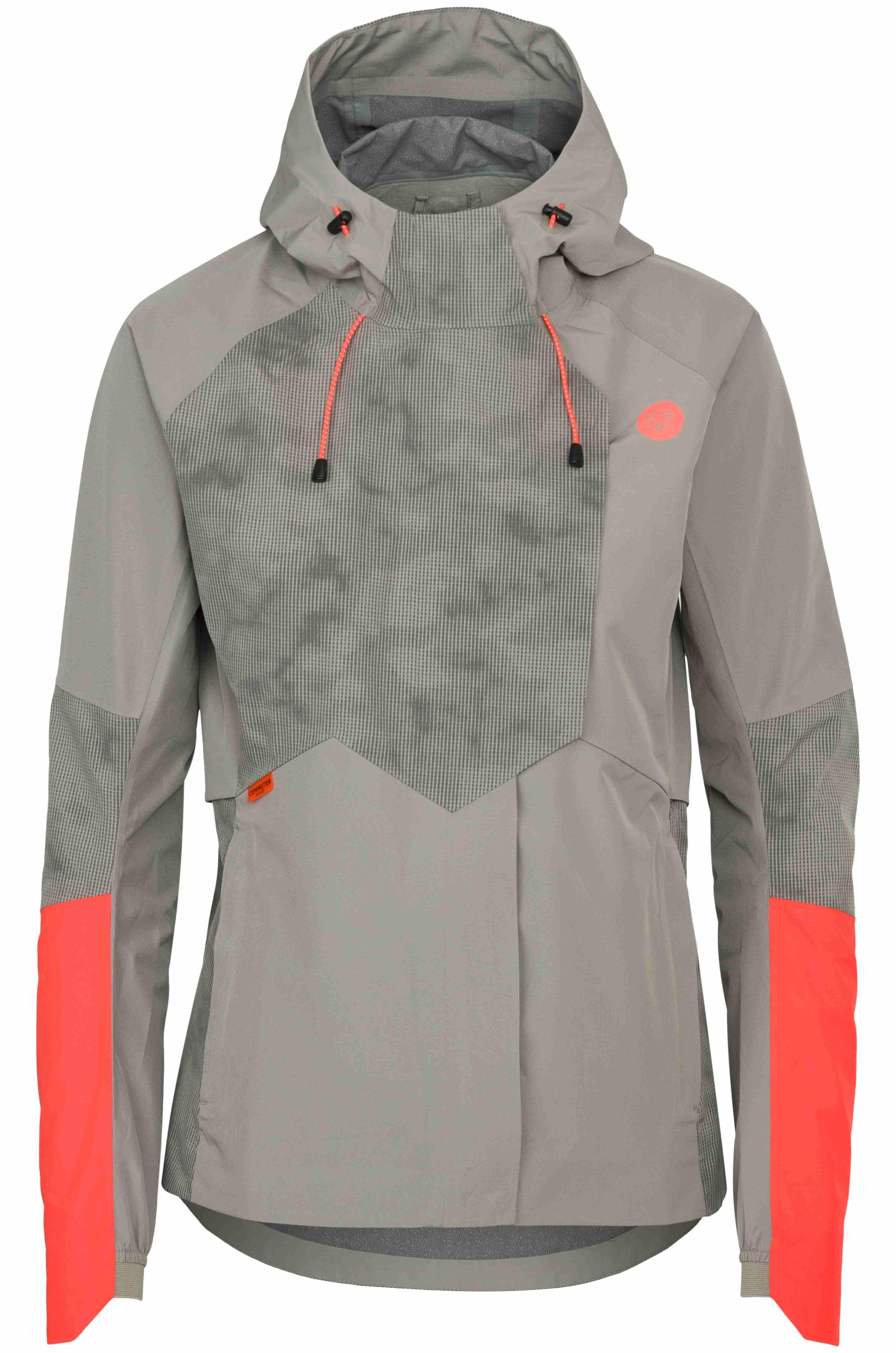 Tech Rain Jacket Commuter Women Hi-vis & Reflection Red