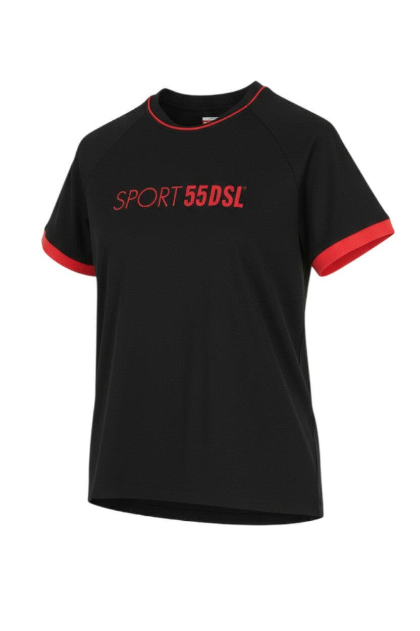 Męska koszulka T-shirt Diesel Amtee-crossoon-wt15czarna koszulka sportowa 55dsl